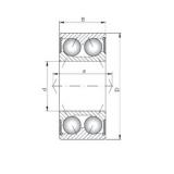 ISO 3213-2RS angular contact ball bearings