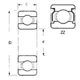 50 mm x 72 mm x 12 mm  FBJ 6910ZZ deep groove ball bearings